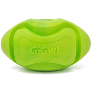 GIGWI רוגבי גומי ירוק לכלב