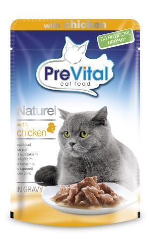 פאוץ לחתול עוף ברוטב 85 גרם פרה ויטל PreVital