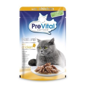 פאוץ לחתול עוף ברוטב 85 גרם פרה ויטל PreVital