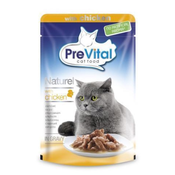 פאוץ לחתול עוף ברוטב 85 גרם פרה ויטל PreVital
