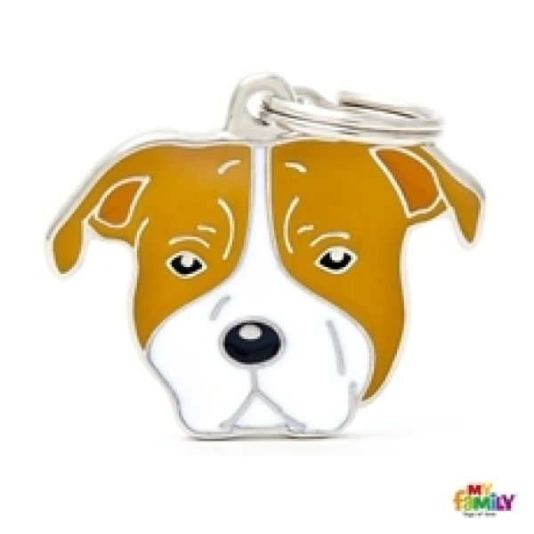תג שם AMSTAFF BROWN