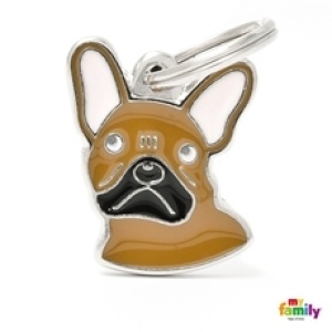 תג שם FRENCH BULLDOG BROWN