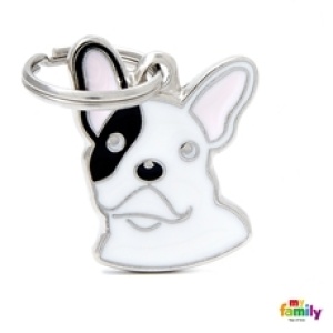 תג שם FRENCH BULLDOG WHITE