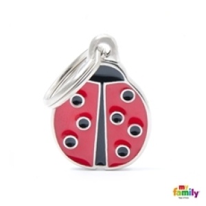 תג שם לכלב צארמס LADYBUG מיי פמלי