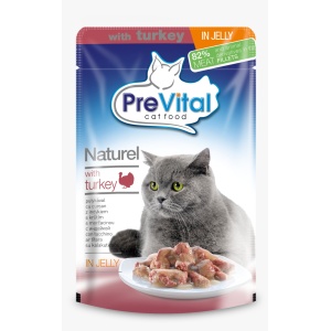 פאוץ לחתול עגל בג'לי 85 גרם פרה ויטל PreVital