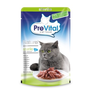 פאוץ לחתול סטרילי 85 גרם פרה ויטל PreVital