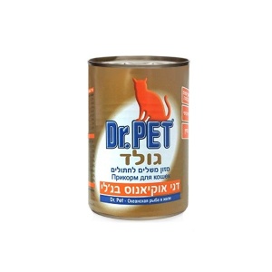 Dr.Pet שימורים לחתולים בטעם דגי ים בג'לי 400 גרם