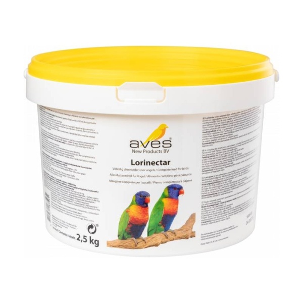 מזון יבש באבקה LORINECTAR לציפורים 2.5 קג מותג AVES