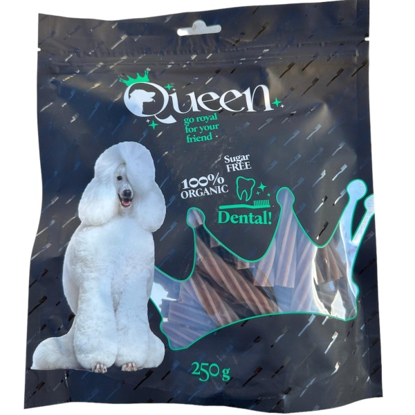 חטיף דנטלי Queen סלסול דנטלי בטטה סגולה 250 גרם