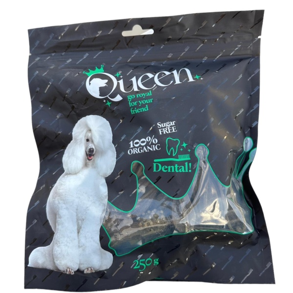 חטיף דנטלי Queen תנין דנטלי לחיזוק השיניים 250 גרם